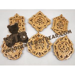 Damask Photo Frames or Ornaments fretwork scroll saw pattern | The Wooden Teddy Bear