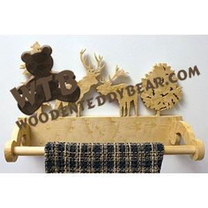 Elk Towel Holder & Plaque fretwork scroll saw pattern | The Wooden Teddy Bear