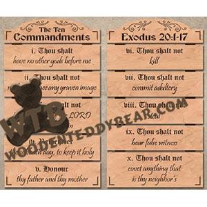 10 Commandments Sectional Plaque fretwork scroll saw pattern | The Wooden Teddy Bear