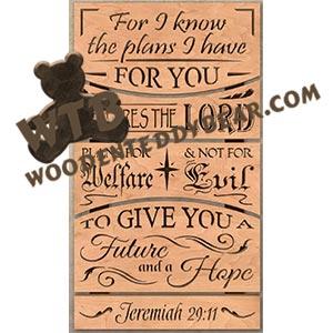 Jeremiah 29:11 fretwork scroll saw pattern | The Wooden Teddy Bear