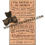 Psalm 23:1 3 fretwork scroll saw pattern | The Wooden Teddy Bear