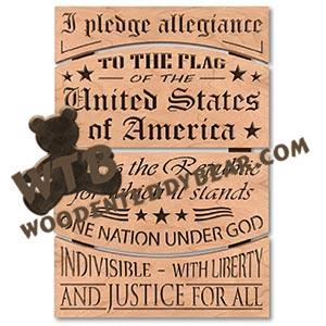Pledge of Allegiance fretwork scroll saw pattern | The Wooden Teddy ...