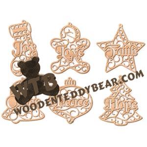 Filigree Christmas Spirit Ornaments fretwork scroll saw pattern | The Wooden Teddy Bear