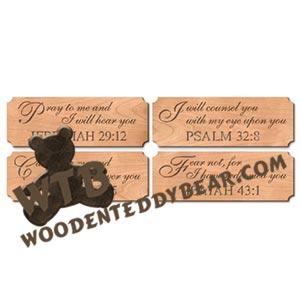 Scripture Plaque Set fretwork scroll saw pattern | The Wooden Teddy Bear