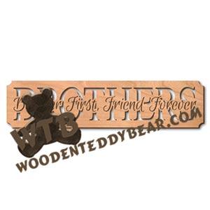 Brothers First Friends Forever fretwork scroll saw pattern | The Wooden Teddy Bear