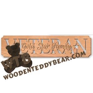 Veteran Gold Star Family fretwork scroll saw pattern | The Wooden Teddy Bear