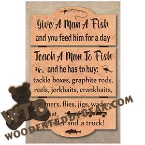Give A Man A Fish Sectional Plaque fretwork scroll saw pattern