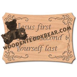 JOY Jesus First fretwork scroll saw pattern | The Wooden Teddy Bear