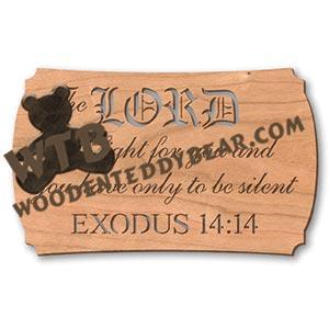 The Lord Will Fight For You fretwork scroll saw pattern | The Wooden Teddy Bear