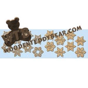 Snowflake Word Art Ornaments fretwork scroll saw pattern | The Wooden Teddy Bear