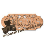 Christmas Greetings fretwork scroll saw pattern | The Wooden Teddy Bear