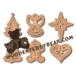 Simple Nested Ornaments fretwork scroll saw pattern | The Wooden Teddy Bear