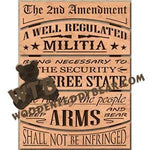 2nd Amendment Sectional Plaque fretwork scroll saw pattern | The Wooden Teddy Bear