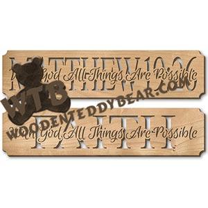 All Things are Possible fretwork scroll saw pattern | The Wooden Teddy Bear