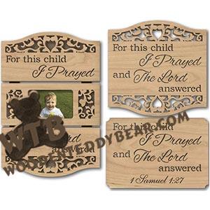 I Prayed for this Child fretwork scroll saw pattern | The Wooden Teddy Bear