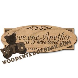 Love One Another fretwork scroll saw pattern | The Wooden Teddy Bear