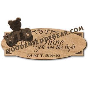 Let It Shine fretwork scroll saw pattern | The Wooden Teddy Bear