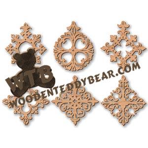 Gothic Inspired Ornaments fretwork scroll saw pattern | The Wooden Teddy Bear