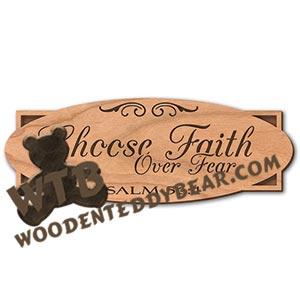 Choose Faith Over Fear fretwork scroll saw pattern | The Wooden Teddy Bear