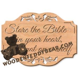 Store the Bible in Your Heart fretwork scroll saw pattern | The Wooden Teddy Bear