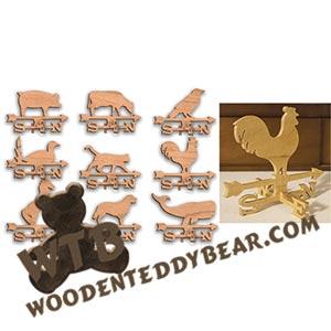 Weather Vane Silhouette Ornaments  fretwork scroll saw pattern | The Wooden Teddy Bear