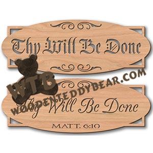 Thy Will Be Done fretwork scroll saw pattern | The Wooden Teddy Bear