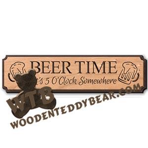 Beer Time fretwork scroll saw pattern | The Wooden Teddy Bear