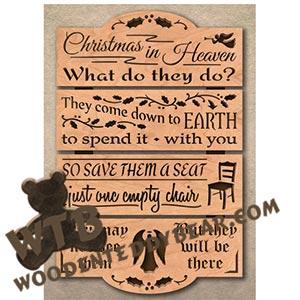 Chistmas In Heaven Sectional Plaque fretwork scroll saw pattern | The Wooden Teddy Bear