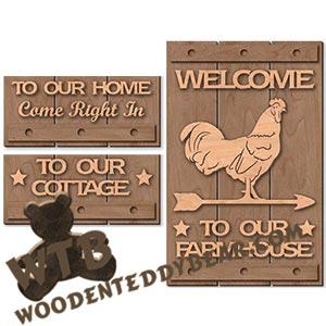 Welcome To Our Home fretwork scroll saw pattern | The Wooden Teddy Bear