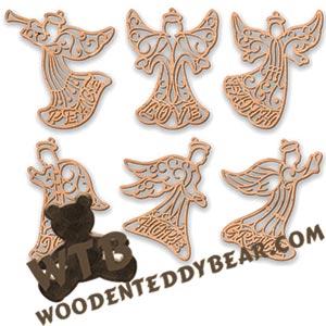 Filigree Christmas Spirit Angels fretwork scroll saw pattern | The Wooden Teddy Bear