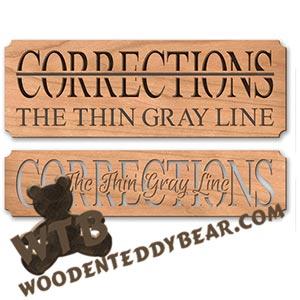 Corrections-Thin Gray Line |  Fretwork Scroll Saw Pattern | Wooden Teddy Bear