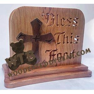 Bless Our Home/Table/Food Napkin Holder | Fretwork Scroll Saw Pattern | Wooden Teddy Bear