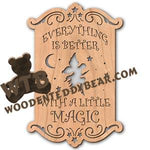 Better With Magic - Fairy | Fretwork Scroll Saw Pattern | Wooden Teddy Bear