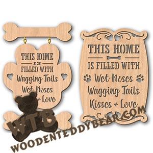 Filled with Wet Noses | Fretwork Scroll Saw Pattern | Wooden Teddy Bear