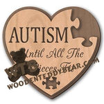 Autism Heart | Fretwork Scroll Saw Pattern | Wooden Teddy Bear