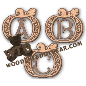 Layered Filigree Monogram Pumpkins | Fretwork Scroll Saw Pattern | Wooden Teddy Bear