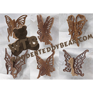 Filigree Fairy Ornaments | Fretwork Scroll Saw Pattern | Wooden Teddy Bear