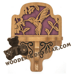 Hummingbird Curio Shelf | Fretwork Scroll Saw Pattern | Wooden Teddy Bear