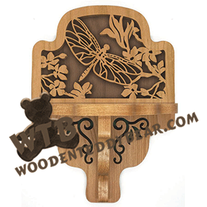 Dragonfly Curio Shelf | Fretwork Scroll Saw Pattern | Wooden Teddy Bear