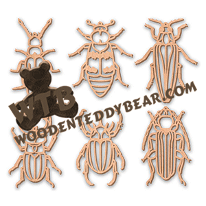 Creepy Beetle Ornaments | Fretwork Scroll Saw Pattern | Wooden Teddy Bear