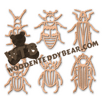 Creepy Beetle Ornaments | Fretwork Scroll Saw Pattern | Wooden Teddy Bear