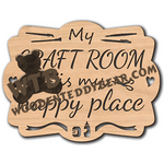 My Craft Room is My Happy Place | Fretwork Scroll Saw Pattern | Wooden Teddy Bear