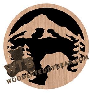Simple Silhouettes Bear fretwork scroll saw pattern | The Wooden Teddy Bear