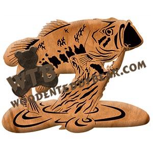 Big Bass fretwork scroll saw pattern | The Wooden Teddy Bear