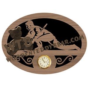 Curling Clock fretwork scroll saw pattern | The Wooden Teddy Bear