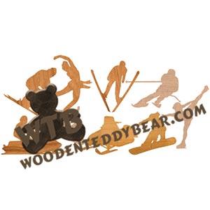 Winter Silhouettes fretwork scroll saw pattern | The Wooden Teddy Bear