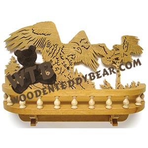 Eagle Spindle Shelf fretwork scroll saw pattern | The Wooden Teddy Bear