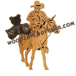 Mule with Rider fretwork scroll saw pattern | The Wooden Teddy Bear