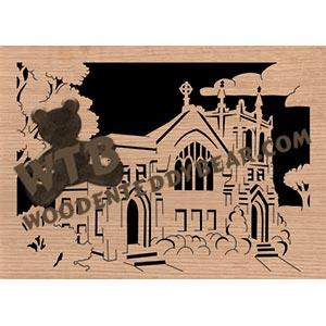 Old Church fretwork scroll saw pattern | The Wooden Teddy Bear