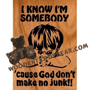 I'm Somebody Boy fretwork scroll saw pattern | The Wooden Teddy Bear